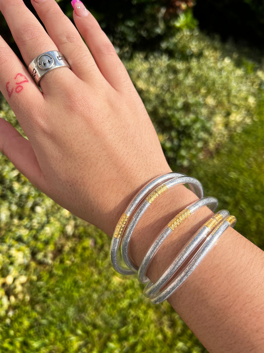 The silver dangle bracelet